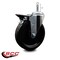 Service Caster 6'' Phenolic Wheel Swivel 7/16'' Grip Ring Stem Caster with Brake SCC-GR20S615-PHS-PLB-716138 - alternate 3